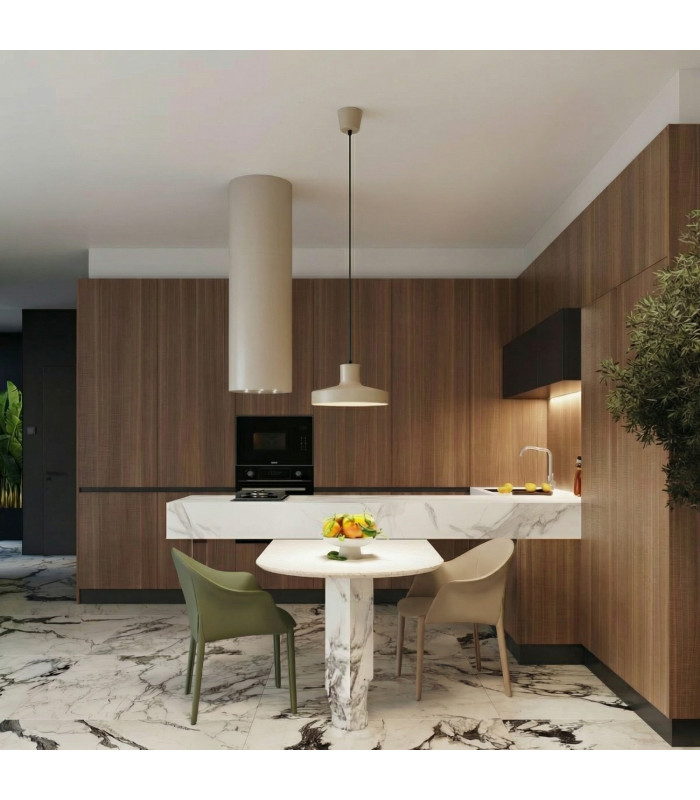 Bilo Dome Pendant Ceiling Light Taupe 1x E27-12