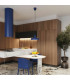 Bilo Dome Pendant Ceiling Light Ultramarine 1x E27-12