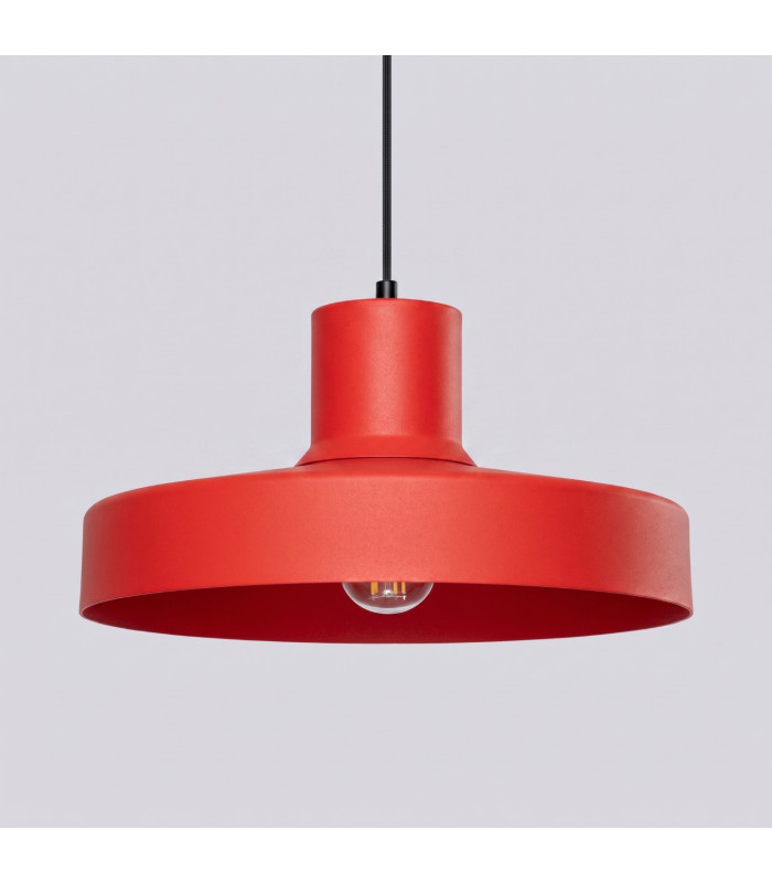 Bilo Dome Pendant Ceiling Light Red 1x E27-5