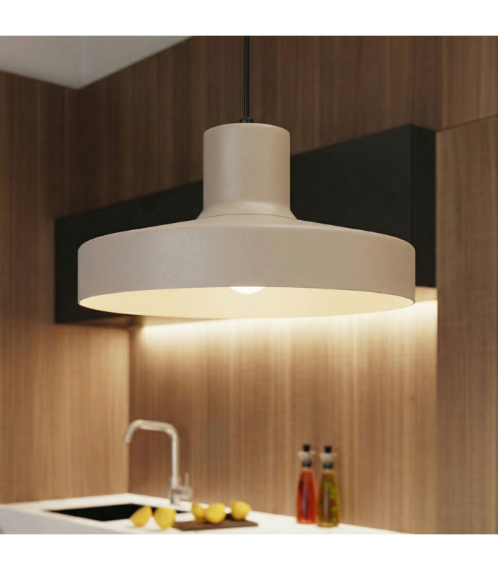 Bilo Dome Pendant Ceiling Light Taupe 1x E27-14