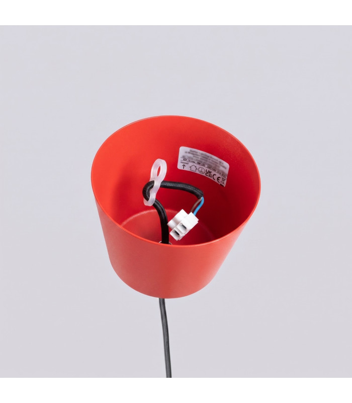 Bilo Dome Pendant Ceiling Light Red 1x E27-9