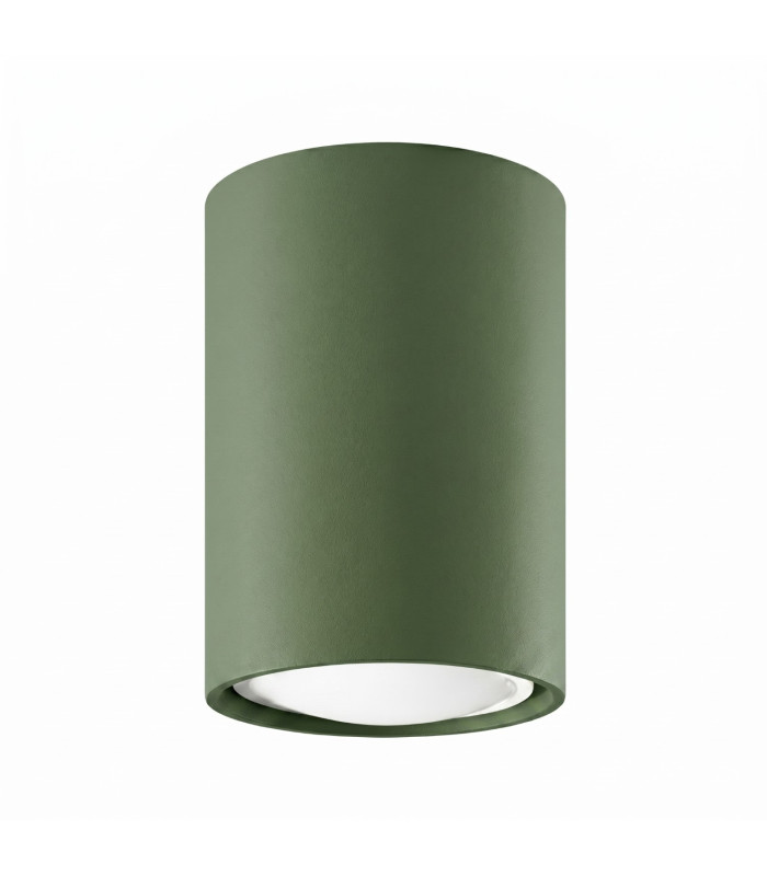 Lagos 10cm Surface Mounted Downlight Olive Green 1x GU10-1