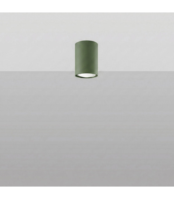 Lagos 10cm Surface Mounted Downlight Olive Green 1x GU10-2