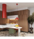 Bilo Dome Pendant Ceiling Light Red 1x E27-13