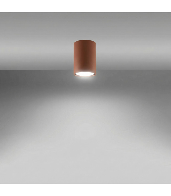 Lagos 10cm Surface Mounted Downlight Red Ochre 1x GU10-3
