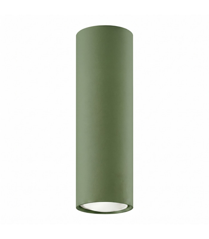 Lagos 20cm Surface Mounted Downlight Olive Green 1x GU10-1