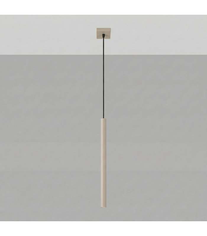 Pastelo Slim Pendant Ceiling Light Taupe 1x G9-2
