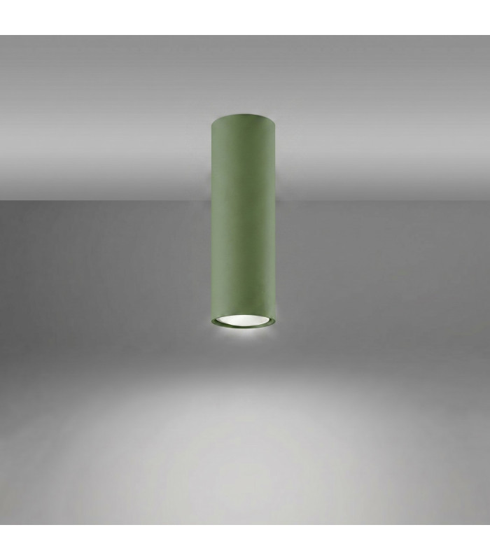 Lagos 20cm Surface Mounted Downlight Olive Green 1x GU10-3