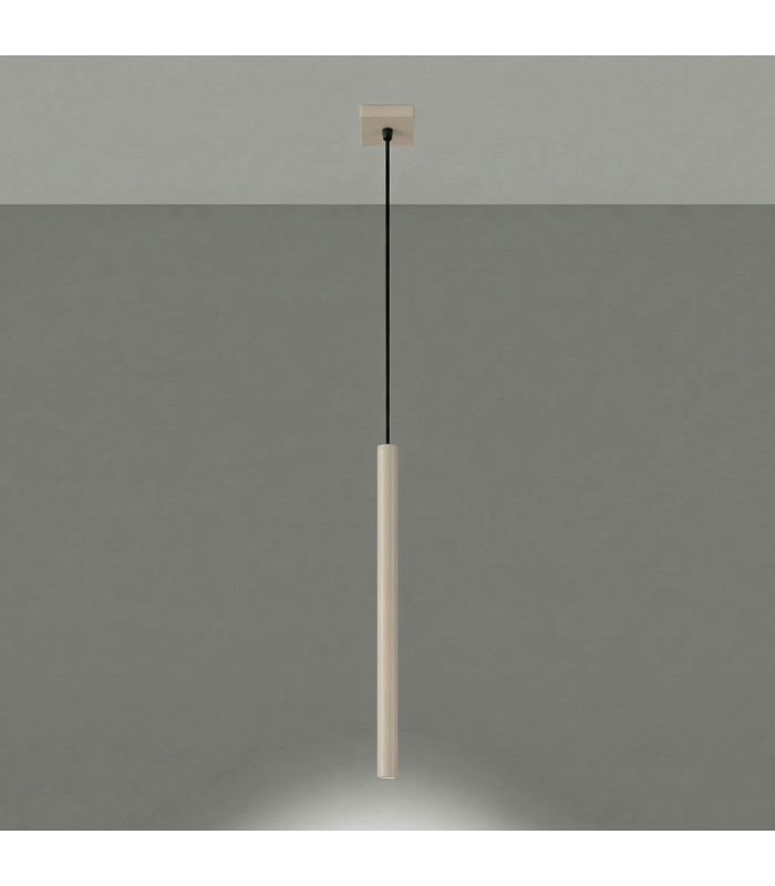 Pastelo Slim Pendant Ceiling Light Taupe 1x G9-3