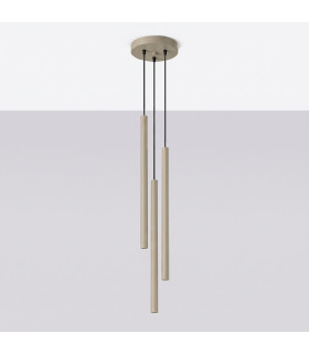 Pastelo Cluster Pendant Ceiling Light Taupe 3x G9-2