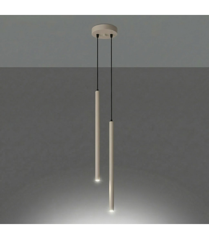 Pastelo Cluster Pendant Ceiling Light Taupe 2x G9-3
