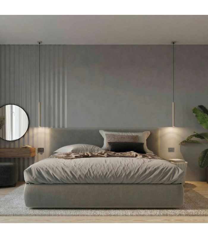 Pastelo Slim Pendant Ceiling Light Taupe 1x G9-7