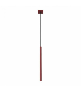 Pastelo Slim Pendant Ceiling Light Burgundy 1x G9-1