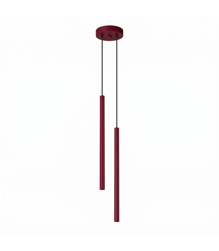 Pastelo Cluster Pendant Ceiling Light Burgundy 2x G9-1