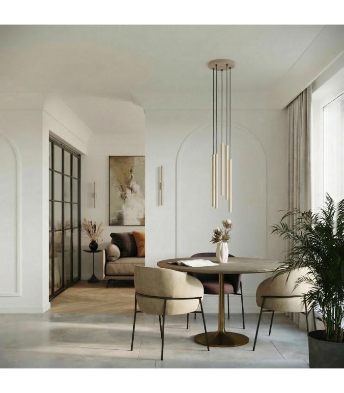 Pastelo Cluster Pendant Ceiling Light Taupe 2x G9-7