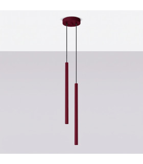Pastelo Cluster Pendant Ceiling Light Burgundy 2x G9-2