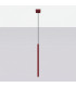 Pastelo Slim Pendant Ceiling Light Burgundy 1x G9-2