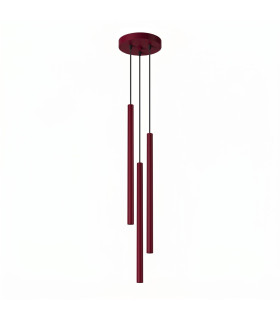 Pastelo Cluster Pendant Ceiling Light Burgundy 3x G9-1