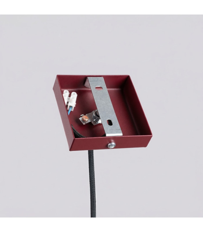 Pastelo Slim Pendant Ceiling Light Burgundy 1x G9-5