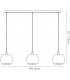Ceiling Pendant 3 Light E14 Linear Mirrored Glass, Polished Chrome, Clear Glass - 3