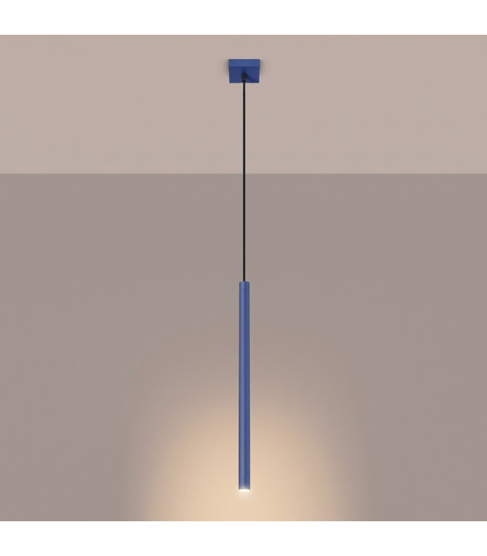 Pastelo Slim Pendant Ceiling Light Ultramarine 1x G9-3