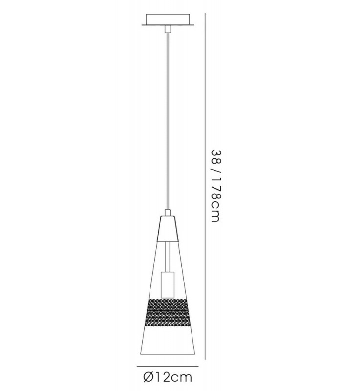 Ceiling Pendant 1 Light E14 Polished Chrome, Crystal - 3