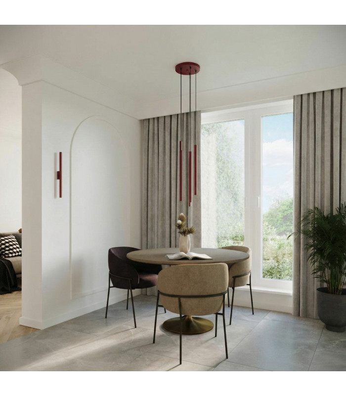 Pastelo Up & Down Wall Lamp Burgundy 2x G9-8
