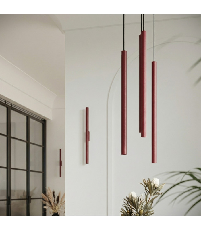 Pastelo Up & Down Wall Lamp Burgundy 2x G9-9
