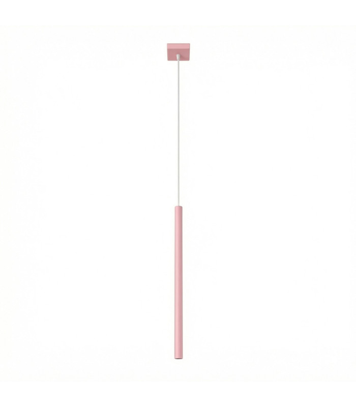 Pastelo Slim Pendant Ceiling Light Pink 1x G9-1
