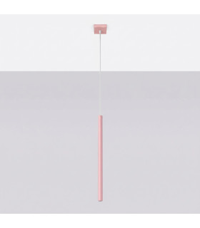 Pastelo Slim Pendant Ceiling Light Pink 1x G9-2