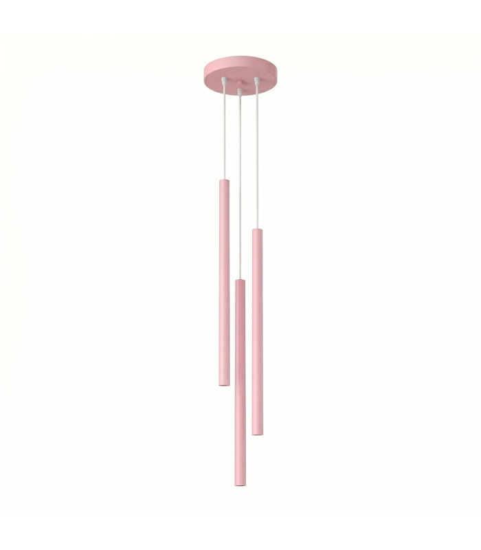 Pastelo Cluster Pendant Ceiling Light Pink 3x G9-1