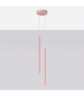 Pastelo Cluster Pendant Ceiling Light Pink 2x G9-2