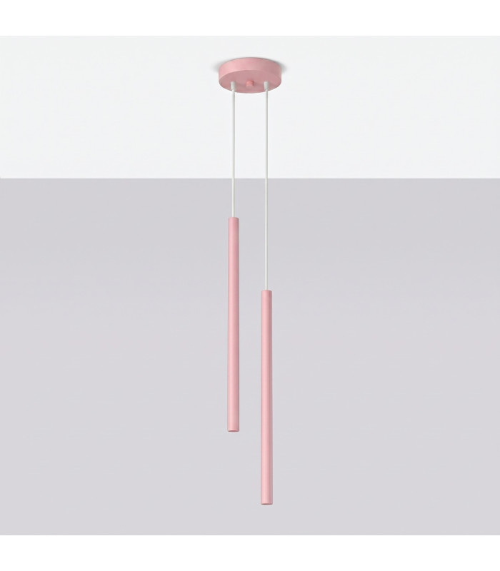 Pastelo Cluster Pendant Ceiling Light Pink 2x G9-2