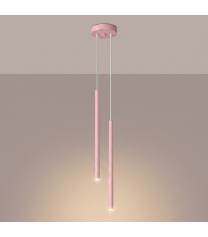 Pastelo Cluster Pendant Ceiling Light Pink 2x G9-3