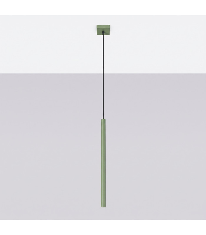 Pastelo Slim Pendant Ceiling Light Sage 1x G9-2