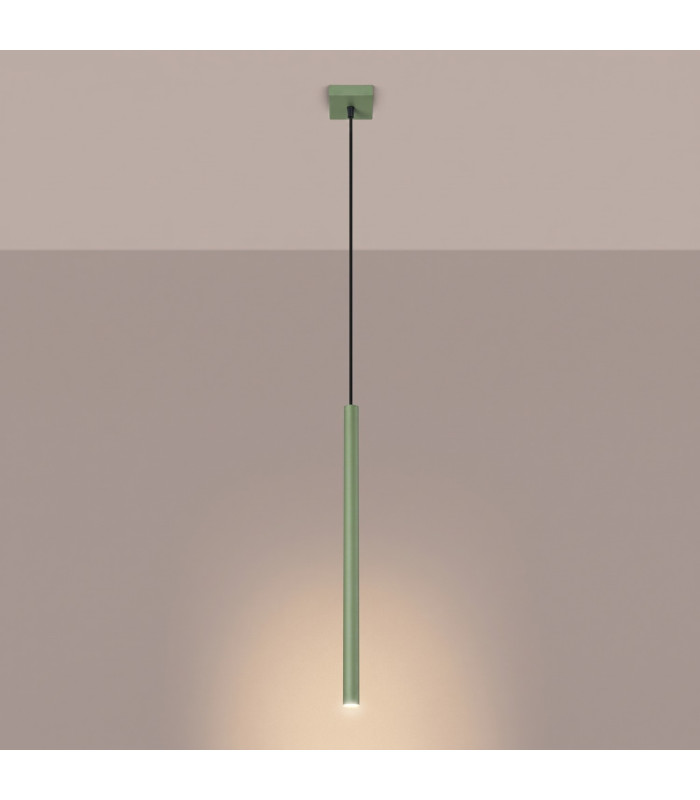 Pastelo Slim Pendant Ceiling Light Sage 1x G9-3
