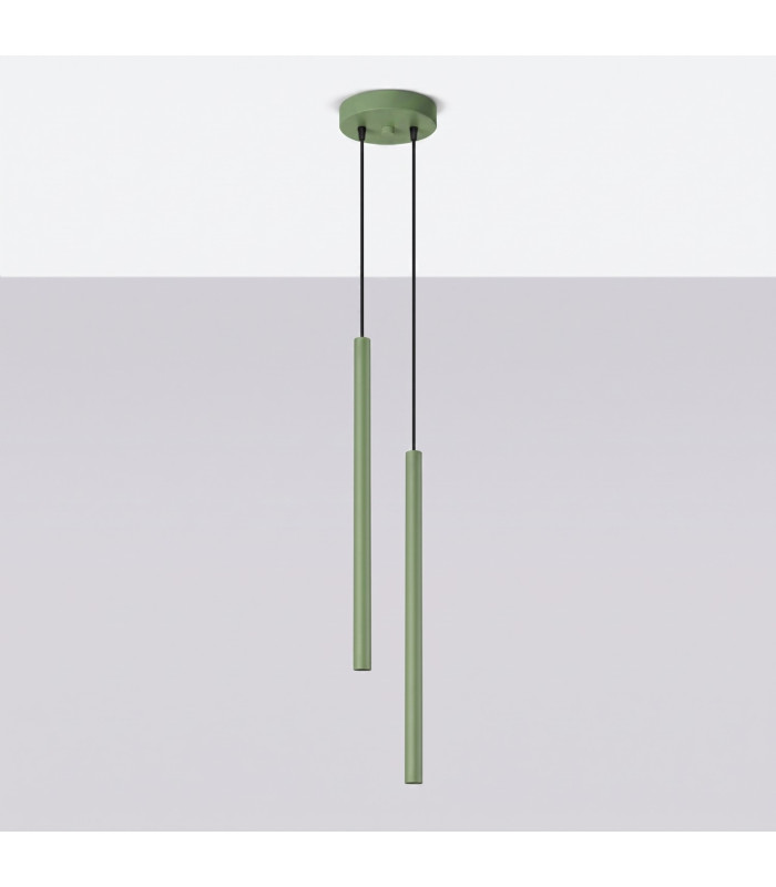 Pastelo Cluster Pendant Ceiling Light Sage 2x G9-2