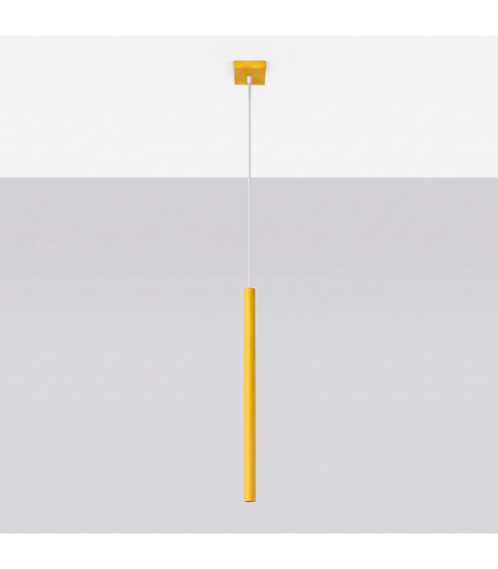 Pastelo Slim Pendant Ceiling Light Yellow 1x G9-2