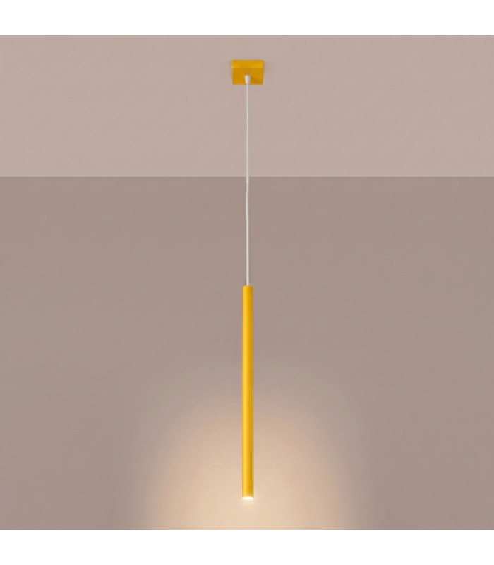 Pastelo Slim Pendant Ceiling Light Yellow 1x G9-3