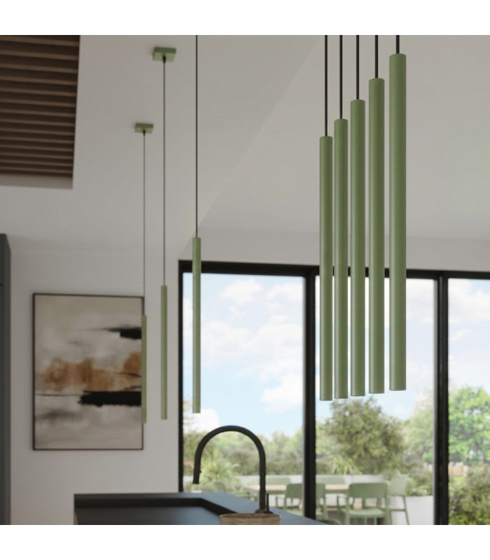 Pastelo Cluster Pendant Ceiling Light Sage 2x G9-9