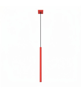 Pastelo Slim Pendant Ceiling Light Red 1x G9-1