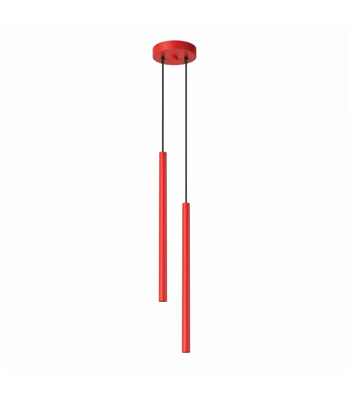 Pastelo Cluster Pendant Ceiling Light Red 2x G9-1
