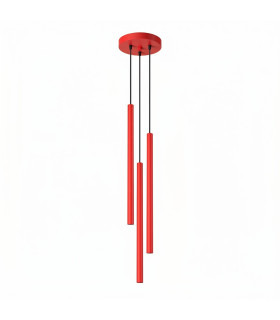Pastelo Cluster Pendant Ceiling Light Red 3x G9-1