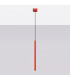 Pastelo Slim Pendant Ceiling Light Red 1x G9-2