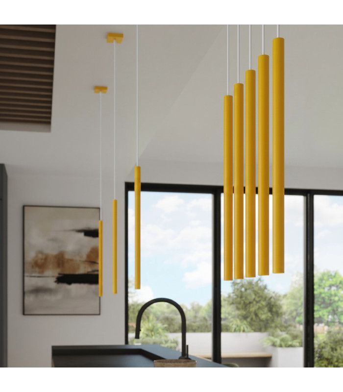 Pastelo Cluster Pendant Ceiling Light Yellow 2x G9-9