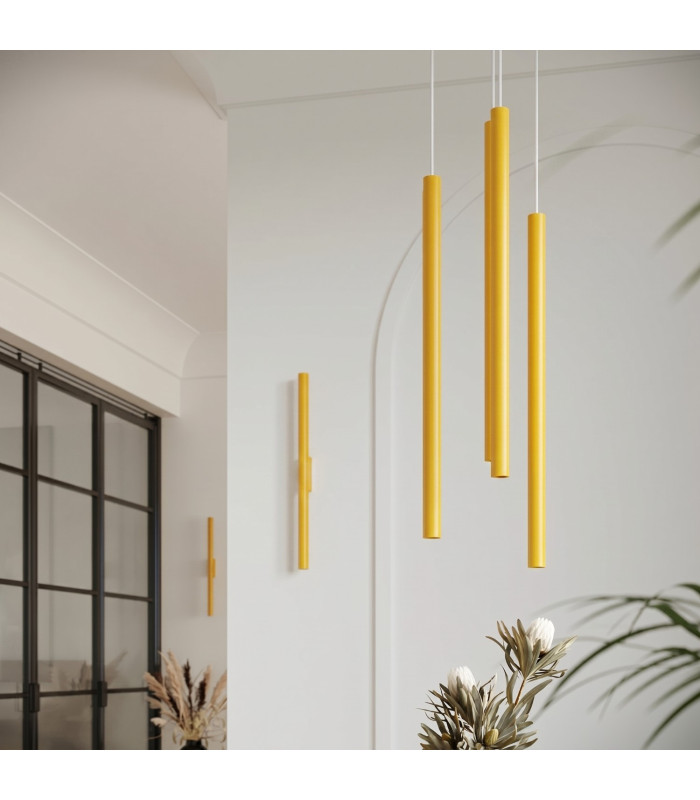 Pastelo Cluster Pendant Ceiling Light Yellow 3x G9-9