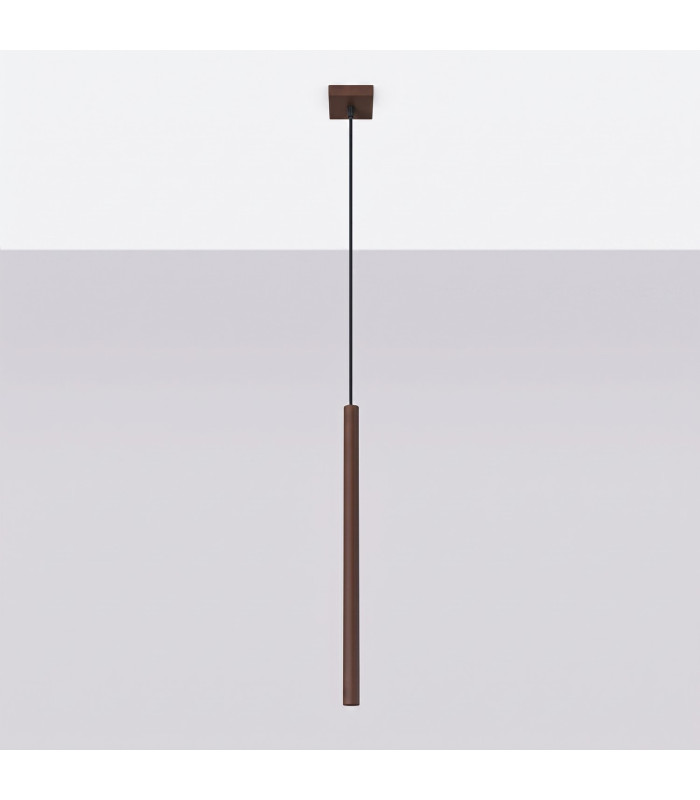 Pastelo Slim Pendant Ceiling Light Brown 1x G9-2