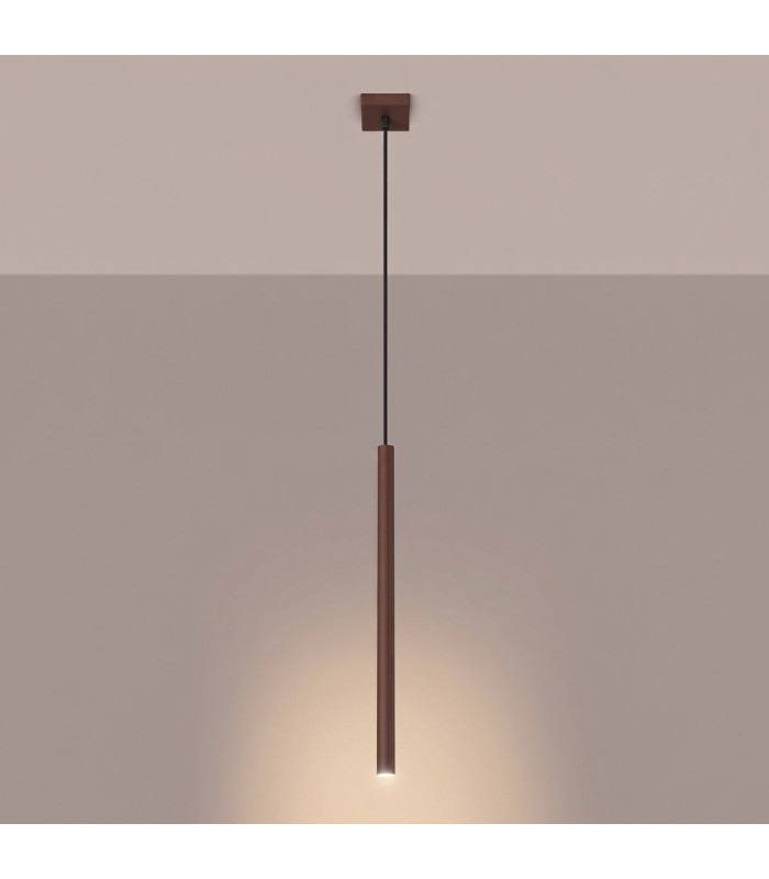 Pastelo Slim Pendant Ceiling Light Brown 1x G9-3