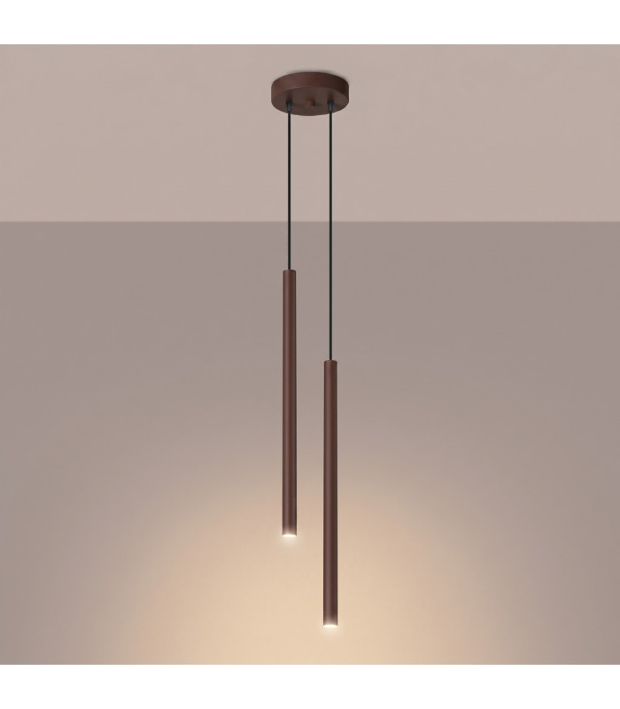 Pastelo Cluster Pendant Ceiling Light Brown 2x G9-3