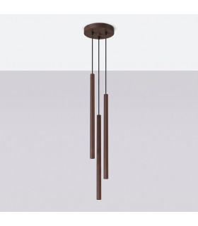 Pastelo Cluster Pendant Ceiling Light Brown 3x G9-2